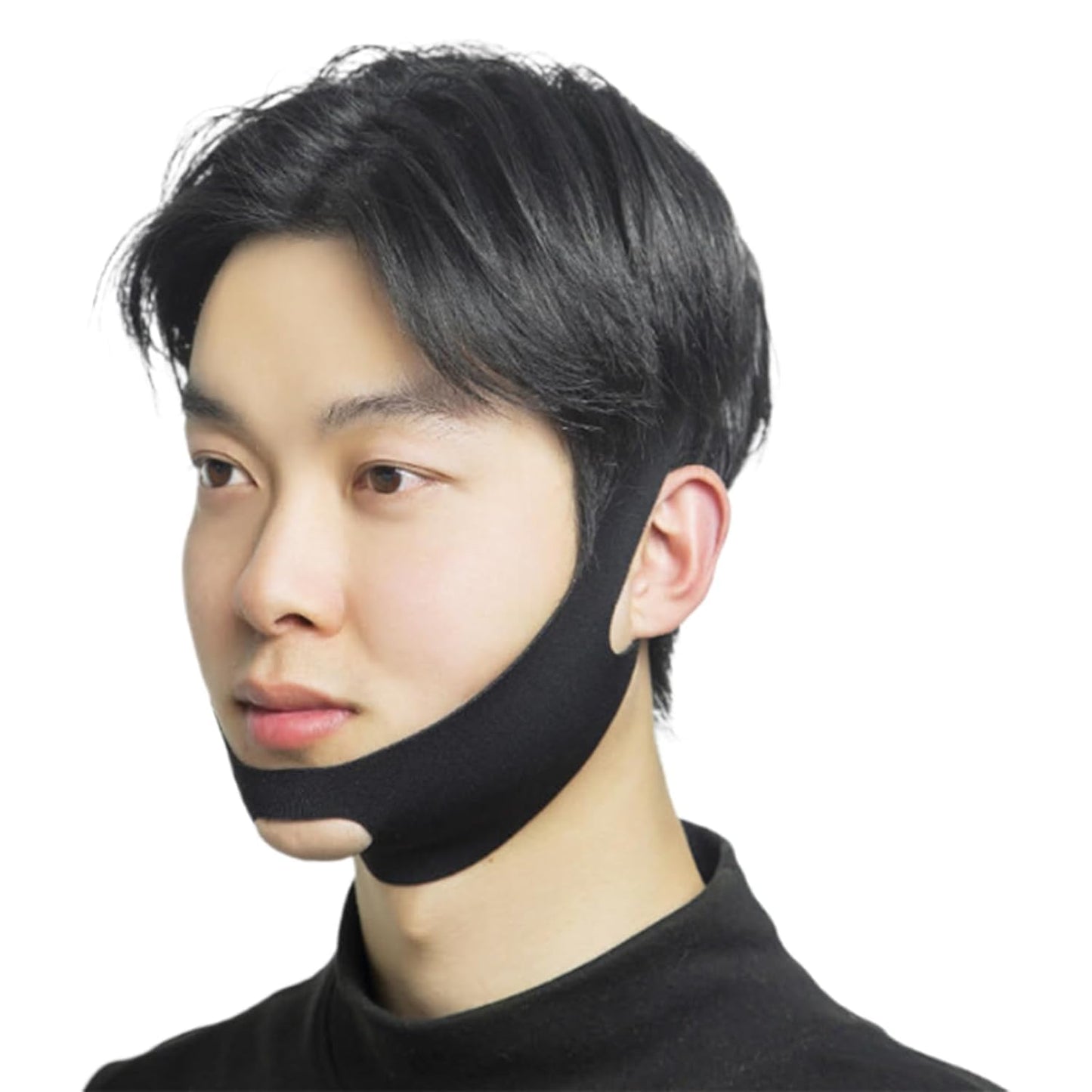 V-Line Lifting Mask - Double Chin Reducer and Face Shaper with High-Elastic Fit, Reusable Chin Strap and Depuffing Tape for Skin Tightening, Sagging Skin Relief and Slimming for Men and Women